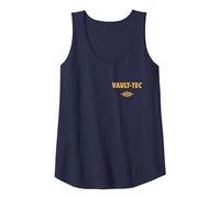 Fallout Front and Back Vault-Tec Vault Suit 33 TV Show Tank Top, Women, Navy Blue, Small