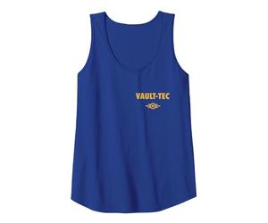Fallout Front and Back Vault-Tec Vault Suit 33 TV Show Tank Top, Women, Royal Blue, X-Large