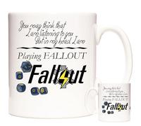 Fallout Gift Mug, You May Think I Am Listening to You But in My Head I Am Playing Fallout. Roll Playing Game Gift Coffee Mug Tea Cup