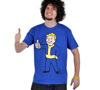 Fallout Level Up Wear Men's Crew Neck Short Sleeve T-Shirt - Blue - Large