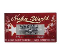 Fallout Limited Edition .999 Silver Plated Replica Nuka World Ticket