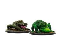 Fallout Miniatures - Creatures: Radtoads | Wilds of Appalachia set featuring unpainted multi-part resin models and scenic bases for tabletop games and RPG gaming