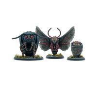 Modiphius Entertainment: Fallout: Miniatures - Cult of The Mothman: Mothman Eclipse - 3 Figures, Appalachia Wave, Unpainted Resin, Tabletop Game