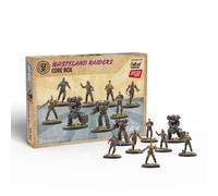 Modiphius Entertainment: Fallout: Miniatures - Wasteland Raiders Core Box - 8 Plastic 32mm Figures & Bases, Unpainted & Unassembled, Tabletop RPG Set