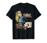 Fallout New Vegas Vintage Distressed Pinup Casino Video Game T-Shirt
