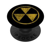 Fallout Nuclear Symbol Retro Fade Distressed PopSockets Adhesive PopGrip