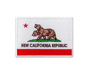 Fallout Patch - New California Republic Flag - Embroidered Patches Iron On, 4 x 2.8 inches