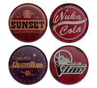 Fallout Set of 4 Metal Drinks Coasters Fallout Multicolor