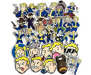 Fallout Stickers Decals Water Resistant For Laptops, Phones, Phone Case, Consoles, Walls, Luggage Case, Books, Xbox, Playstation Battle Royal, Guns, Characters, Fallout 76, Game (29 Stickers)