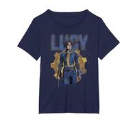 Fallout TV Series Lucy MacLean Halftone Vault 33 T-Shirt, Women's Plus, Navy Blue, 2X