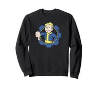 Fallout Vault Boy Thumbs Down Circle Gear Logo Video Game Sweatshirt