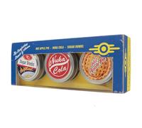 Fallout Vault Dweller’s Scented Candle Set - Official Soy Wax Trio Inspired by Apple Pie, Nuka-Cola & Sugar Bombs - Gaming Merchandise