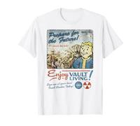 Fallout Video Game Enjoy Vault Living Vault-Tec Retro Ad T-Shirt