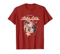 Fallout Video Game Retro Nuka Cola Ad T-Shirt, Men, Cranberry Red, Large