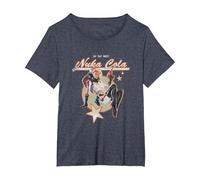 Fallout Video Game Retro Nuka Cola Ad T-Shirt, Women's Plus, Heather Blue, 4X