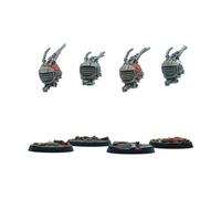 Modiphius Entertainment: Fallout: Wasteland Warfare - Robots: Eyebots - 4 Figures, 32mm Unpainted Resin RPG Miniatures, Nuka World, Tabletop