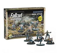Fallout Wasteland Warfare: Survivors - Ghoul Settlers (The Slog) - 6 Unpainted Resin Miniatures, Includes Scenic Bases, 32MM Scale Figures, Tabletop Roleplaying Game Minifigures
