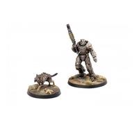 Modiphius Entertainment Fallout Wasteland Warfare X-01 Survivor & Dogmeat Creatures Miniatures Set