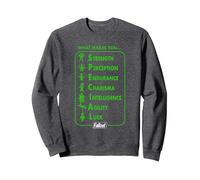 Fallout What Makes You SPECIAL Video Game Sweatshirt, Adult Unisex, Dark Heather Grey, Large