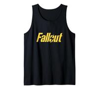 Fallout Yellow Lightning Logo TV Show Tank Top, Men, Black, Large