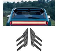 FALMDCQ 2PCS Car Rear Windshield Side Spoiler, Compatible with VW ID.4 X ID.6 X, Rear Wing Trim Side Vents Window Louvers Exterior,2-Carbon Fiber Look
