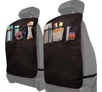 FALMDCQ 2PCS Car Seat Back Organizers, Compatible with Toyota Reiz Levin Allion Avalon, Kick Protectors Kids Anti Dirty Mats Multi-functional Storage Bags