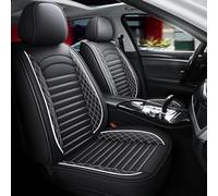 FALMDCQ Car Seat Covers Front Seat 2 Seat, Compatible with Audi A2 1.2 TDI 3L 8Z, All Seasons Auto Interior Protector,2-Black+White