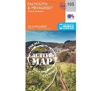 Falmouth & Mevagissey Map | Weatherproof | Truro & St Mawes | Ordnance Survey | OS Explorer Active Map 105 | England | Walks | Hiking | Maps | Adventure