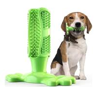 Falnatco Dog Toothbrush Chew Toy Dog Tooth Stick Brush Stick Bone for Teeth Cleaning Squeaky Interactive Toys Silicone Hard Toothbrush for Training and Dental Care
