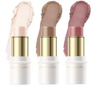 FALOCUTUS 3 Pcs Contour Stick Set,Cream Blush & Highlighter Bronzer Pen,Long Lasting & Smooth Natural Face Contouring.LIGHT-WARM
