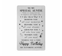 FALOGI Auntie Birthday Cards, Happy Birthday Auntie Card, Auntie Birthday Gifts Ideas from Nephew Niece