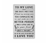 FALOGI Christmas Love Wallet Insert, To My Love Card for Him, Anniversary Wallet Card for Him Her, Birthday Gifts for Boyfriend, All My Lasts to Be With You Gifts