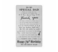 FALOGI Dad 70th Birthday Card, Happy 70th Birthday Card for Dad, Dad 70 Year Old Birthday Gifts Ideas from Daughter Son