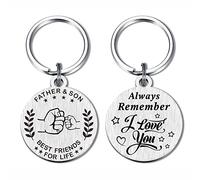 FALOGI Dad Gifts from Son, Daddy Birthday Gifts, Remember I Love You Dad Keychain