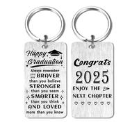 FALOGI Graduation Gifts for Her Him, Phd Graduation Keyring, Enjoy The Next Chapter Graduation 2025 Gifts