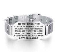 FALOGI Our Daughter Gifts, 18th Daughter Birthday Bracelet, 7.9 inches