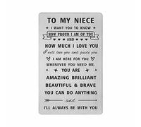 FALOGI To My Niece Wallet Card, Niece Gifts from Auntie, I Love My Niece Gifts, Best Niece Gifts for Women Girls