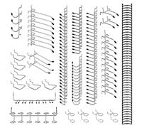 Falpro 170PCS Pegboard Hooks Assorted | Peg Board Hooks for Hanging Tools - Ideal for Pegboard Organizer