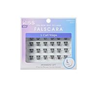 FALSCARA False Eyelashes Extension Kit, Black, 'L Curl' Style, Buildable & Customizable Lash Look, Water Resistant, Reusable, Natural Seamless Finish, 24 Clusters