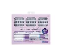 FALSCARA STUDIO Eyelash Extension Kit, 54 Clusters Stackable, Medium Volume, 10mm-14mm, 'Xtra', False Eyelashes, InfuseBond, Waterproof Seal, BondBoost, Hydro Cleanser