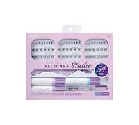 FALSCARA STUDIO Lash Extension Kit, 54 Stackable Lash Clusters, Light Volume, 8mm-12mm, ‘Delicate’, False Eyelashes, InfuseBond, Water-Resistant Seal, BondBoost, Hydro Cleanser, Applicator