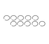 False C-Ring Solid Steel Unisex Solid Corner Sensitive Nail Nose Stainless Accessory Teen Boys Rings (Black, One Size)