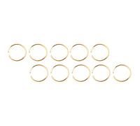 False C-Ring Solid Steel Unisex Solid Corner Sensitive Nail Nose Stainless Accessory Teen Boys Rings (Gold, One Size)