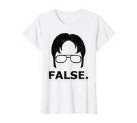 False Dwight Value Graphic T-Shirt, Women, White, M
