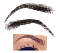 False Eyebrows Human Hair, 1 Pair Real Hair Brows, Reusable Fake Lace Eyebrows, Breathable Eyebrow Extensions, Natural-Looking Handmade For Daily Wear, Cosplay, Costume, Events