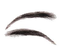 False Eyebrows Human Hair - Real Hair Brows, Reusable Lace Eyebrows for Makeup, Breathable Eyebrow Extensions with Natural Look, Fake Brows for Travel Girls Teen Women Holiday