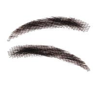 False Eyebrows Real Hair | 1 Pair Eyebrow Extensions | Reusable Eyebrows Extensions and Breathable Real Hair Brows For Holiday Makeup