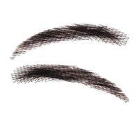 False Eyebrows Real Hair,1 Pair Real Hair Brows - Reusable Fake Lace Eyebrows, Breathable Crochet Eyebrows For Women, Men