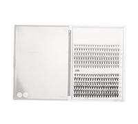 False Eyelash Extensions Set, 12 Rows Assorted Lengths Flat Roots Tapered Ends Mixed Individual False Eyelashes, 240 Pieces