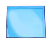False Eyelash Storage Box Thickened Acrylic Grafting Lash Pallet with Cover Lash Extension Organizer for Beauty Salons and Home Use 12.5 x 15.1 x 3.1cm (Transparent Blue)